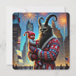 Cartão De Festividades Feliz Ano Novo Krampus