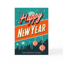 Feliz Ano Novo Mid-Century Modern