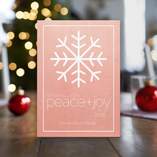 Cartão De Festividades Feliz ano novo Modern Snowflake - Não fotográfico