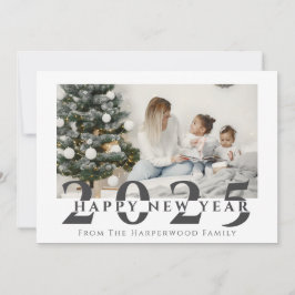 Cartão De Festividades Feliz ano novo Moderno Elegante Simples - Uma Ferr