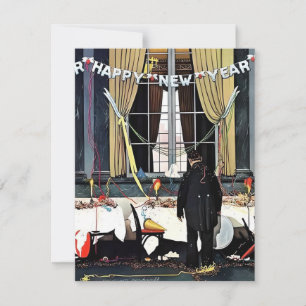 Cartão De Festividades Feliz Ano Novo - Norman Rockwell