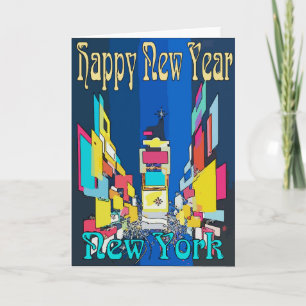 Cartão De Festividades Feliz Ano Novo Nova York