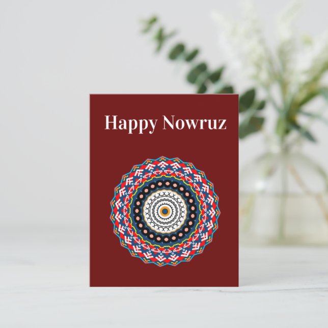 Cartão De Festividades Feliz Ano Novo Nowruz (Em pé/Frente)