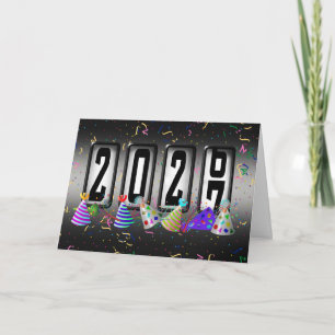 Cartão De Festividades Feliz Ano Novo Odômetro 2027