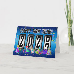 Cartão De Festividades Feliz Ano Novo Odômetro 2027