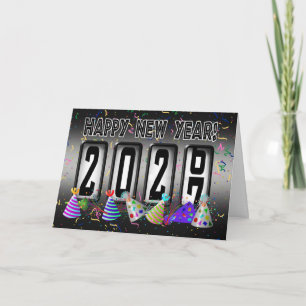 Cartão De Festividades Feliz Ano Novo Odômetro 2027