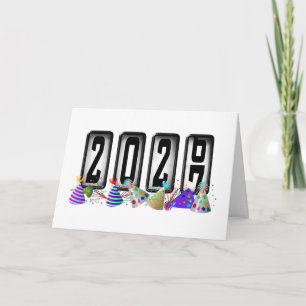 Cartão De Festividades Feliz Ano Novo Odômetro 2027