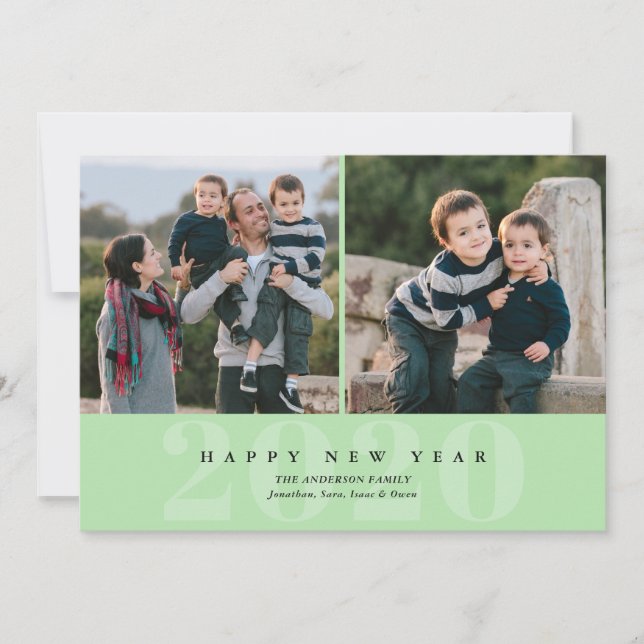 Cartão De Festividades Feliz ano novo | Placa mínima de 2 Anos novos foto (Frente)