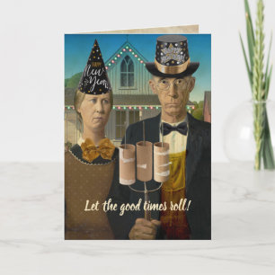 Cartão De Festividades Feliz Ano Novo sem Drama de 2020 no American Gothi