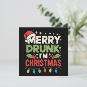 Cartão De Festividades Feliz Bêbado Sou Natal Divertido Papai Noel Piada