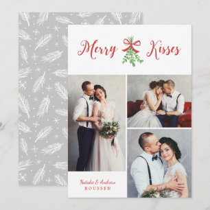 Cartão De Festividades Feliz Beija o moderno erro de três fotos