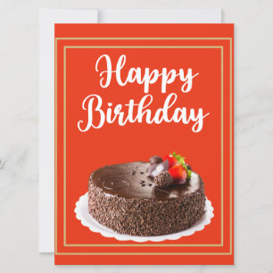 Cartão De Festividades Feliz Bolo de Aniversário