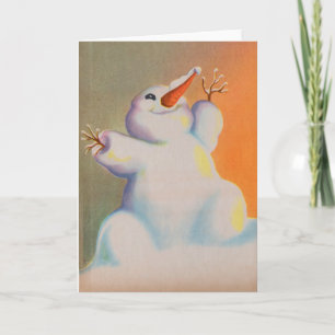 Cartão De Festividades feliz boneco de neve