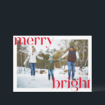 Cartão De Festividades Feliz Brilhante Tipografia Vermelha Festiva Divert<br><div class="desc">Espalhe a alegria de férias com este cartão de Natal divertido e festivo, com tipografia vermelha ousada para as palavras Feliz e Brilho. Com duas fotos, uma em cada lado do cartão, e uma carta moderna, este cartão captura uma estética alegre e moderna. Perfeito para compartilhar seus momentos favoritos com...</div>