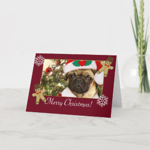 Cartão De Festividades Feliz cachorro de Natal