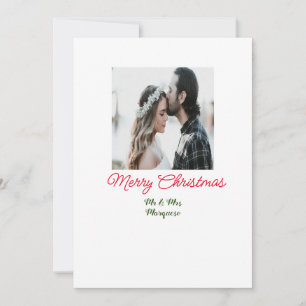 Cartão De Festividades Feliz casal de Natal - adicione nome feliz holida