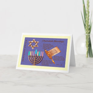 Cartão De Festividades Feliz Chanukah - Abençoações Chanukah