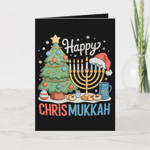 Cartão De Festividades Feliz Chrismukkah Hanukkah Natal Chanukah