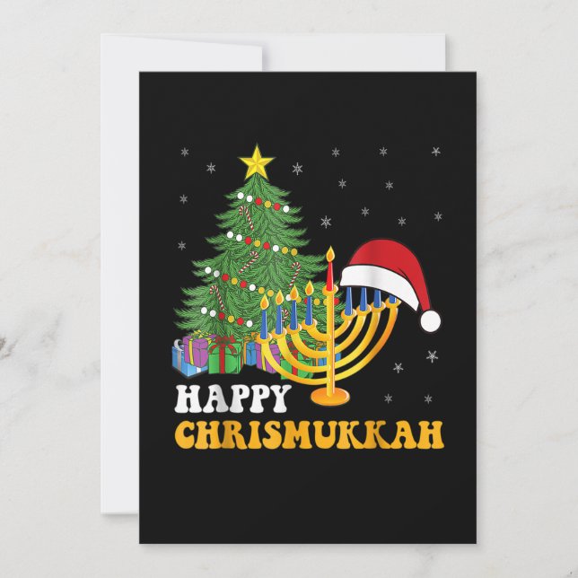 Cartão De Festividades Feliz Chrismukkah Happy Hanukkah 2022 Ug Natal (Frente)