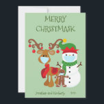 Cartão De Festividades Feliz Christmask Snowman 2021 Máscara<br><div class="desc">Este design pode ser personalizado na área fornecida pela alteração da foto e/ou do texto. Ou pode ser personalizado clicando em Personalizar este Modelo e, em seguida, escolhendo o clique para personalizar mais a opção e excluir ou alterar a cor do plano de fundo, adicionar texto, alterar a cor ou...</div>