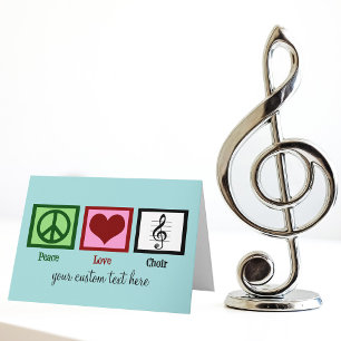 Cartão De Festividades Feliz Coro de Amor pela Paz Natal Personalizado