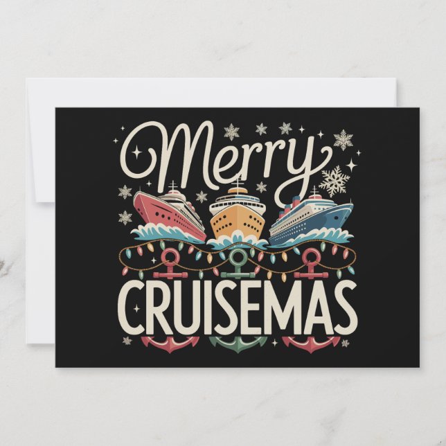 Cartão De Festividades Feliz Cruisemas Cruzeiro Família Natal Férias (Frente)