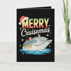 Cartão De Festividades Feliz Cruisemas Navio de Cruzeiro Natal Família Na