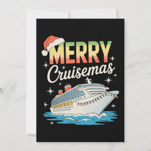 Cartão De Festividades Feliz Cruisemas Navio de Cruzeiro Natal Família Na