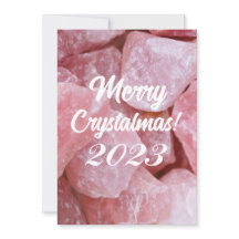 Feliz Crystalmas 2023 Rosa Quartzo de Cristal Rosa