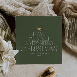 Cartão De Festividades FELIZ da família CHARLIE Green Star