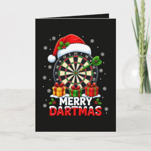 Cartão De Festividades Feliz Dartmas Piadas de Natal Dardos