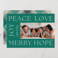 Feliz das Letras Verdes de Natal JOY PEACE AMOR fo