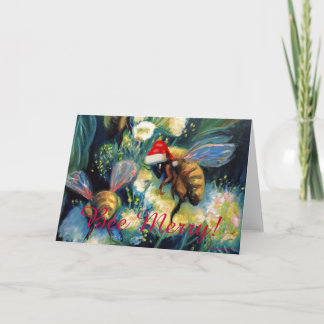 Cartão De Festividades Feliz de abelhas! (Abelhas de Mel com Feliz Natal!