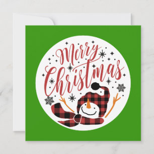 Cartão De Festividades Feliz de Bebê Snowman Primeira Foto Única de Natal