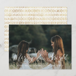 Cartão De Festividades Feliz de Caligrafia Elegante e Foto Brilhante