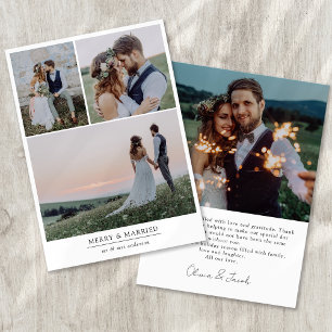 Cartão De Festividades Feliz de Fotografia 4 minimalista e casada