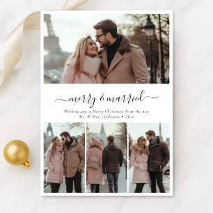 Cartão De Festividades Feliz de Fotografia 4 Whimsy e Natal casado