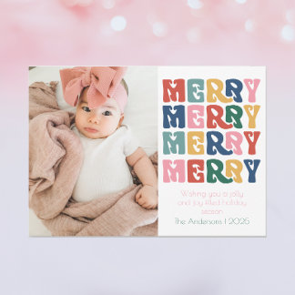 Cartão De Festividades Feliz de Letras Bolhas Retroativas