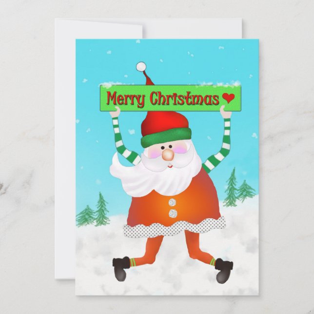 Cartão De Festividades feliz de papais noeis (Frente)