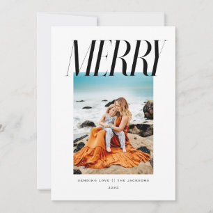 Cartão De Festividades Feliz - Design de Natal Moderno Chic