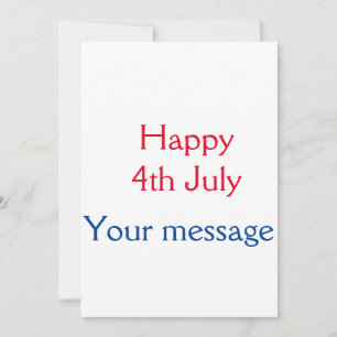 Cartão De Festividades Feliz dia 4 de julho da independência adicione o n