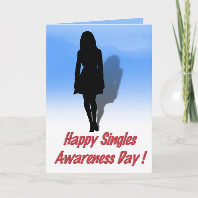 Cartão De Festividades Feliz Dia da Consciência dos Solteiros!!! (Frente)