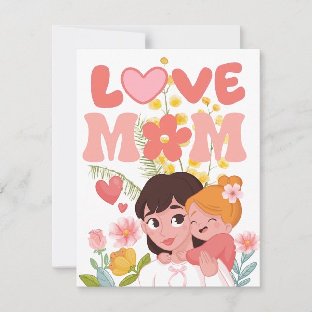 Cartão De Festividades Feliz Dia da Mãe! (Frente)