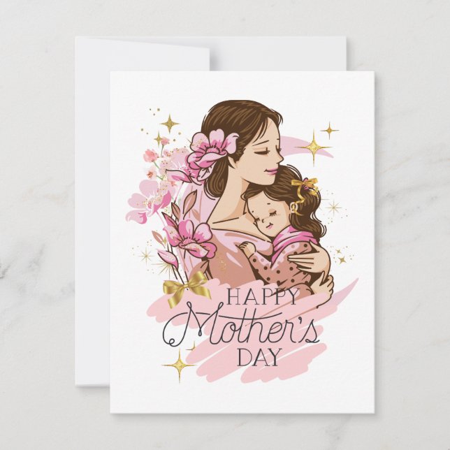 Cartão De Festividades Feliz Dia da Mãe! (Frente)