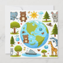 Feliz Dia da Terra - Continente de Águas Árvore Ve