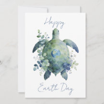 Feliz Dia da Terra Design de Tartaruga