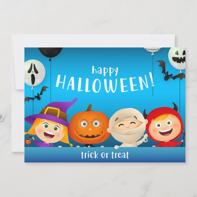 Cartão De Festividades Feliz Dia das Bruxas (Frente)