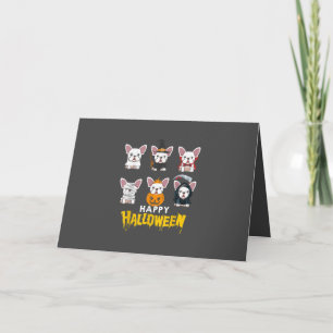 Cartão De Festividades Feliz Dia das Bruxas Cachorros Engraçados Fantasia