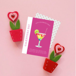 Cartão De Festividades Feliz dia das galentinas namorados modernos de ami