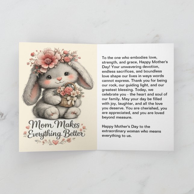 Cartão De Festividades *Feliz Dia das Mães  (Interior)